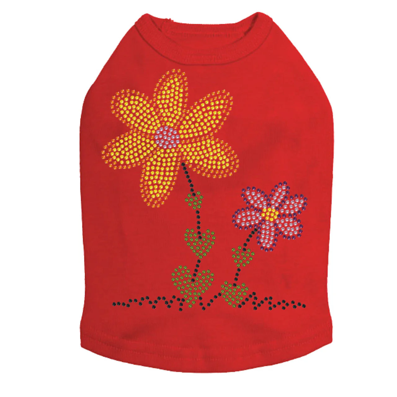 Orange & Purple Flowers - Dog Tank - Image 9
