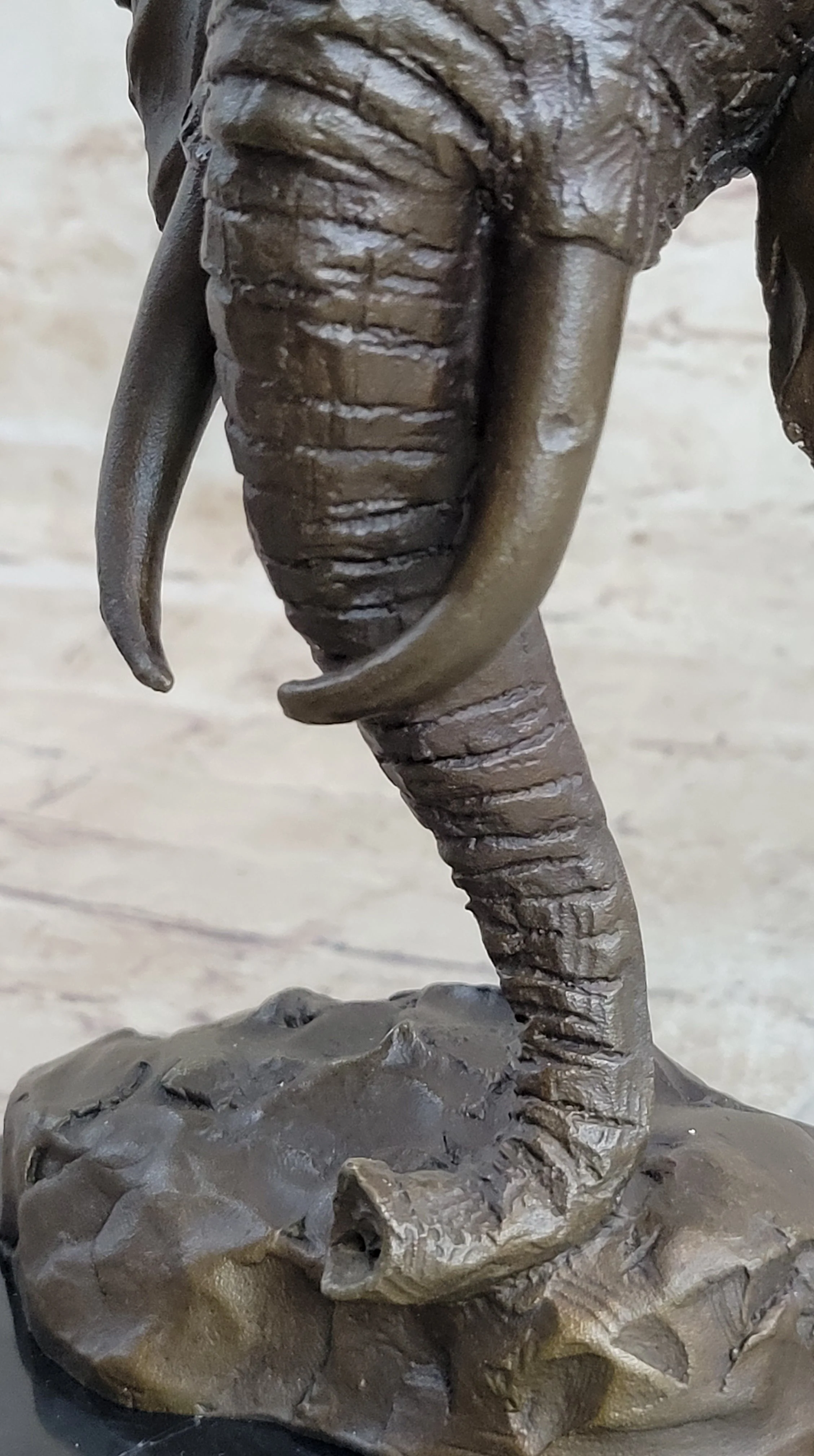 Original Milo Large Elephant Bust Bronze Sculpture Statue Wildlife Safari Decor - Image 9