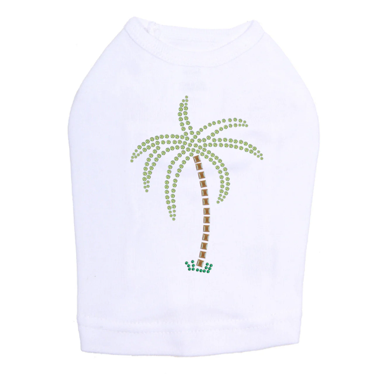 Palm Tree (Green Rhinestones) - Dog Tank - Image 11