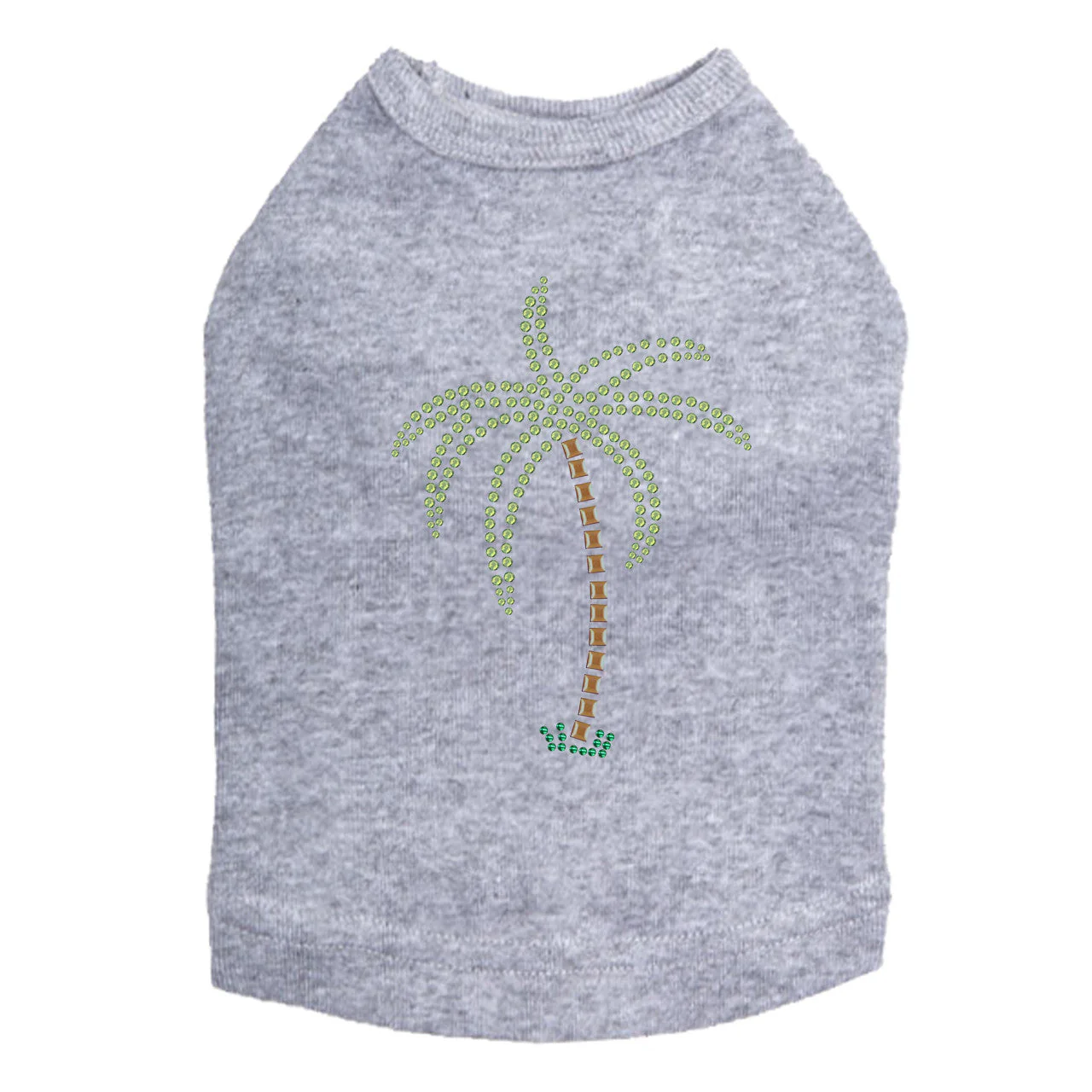 Palm Tree (Green Rhinestones) - Dog Tank - Image 12