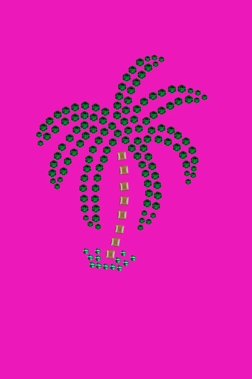 Palm Tree (Green Rhinestones - Small) - Bandanna - Image 13