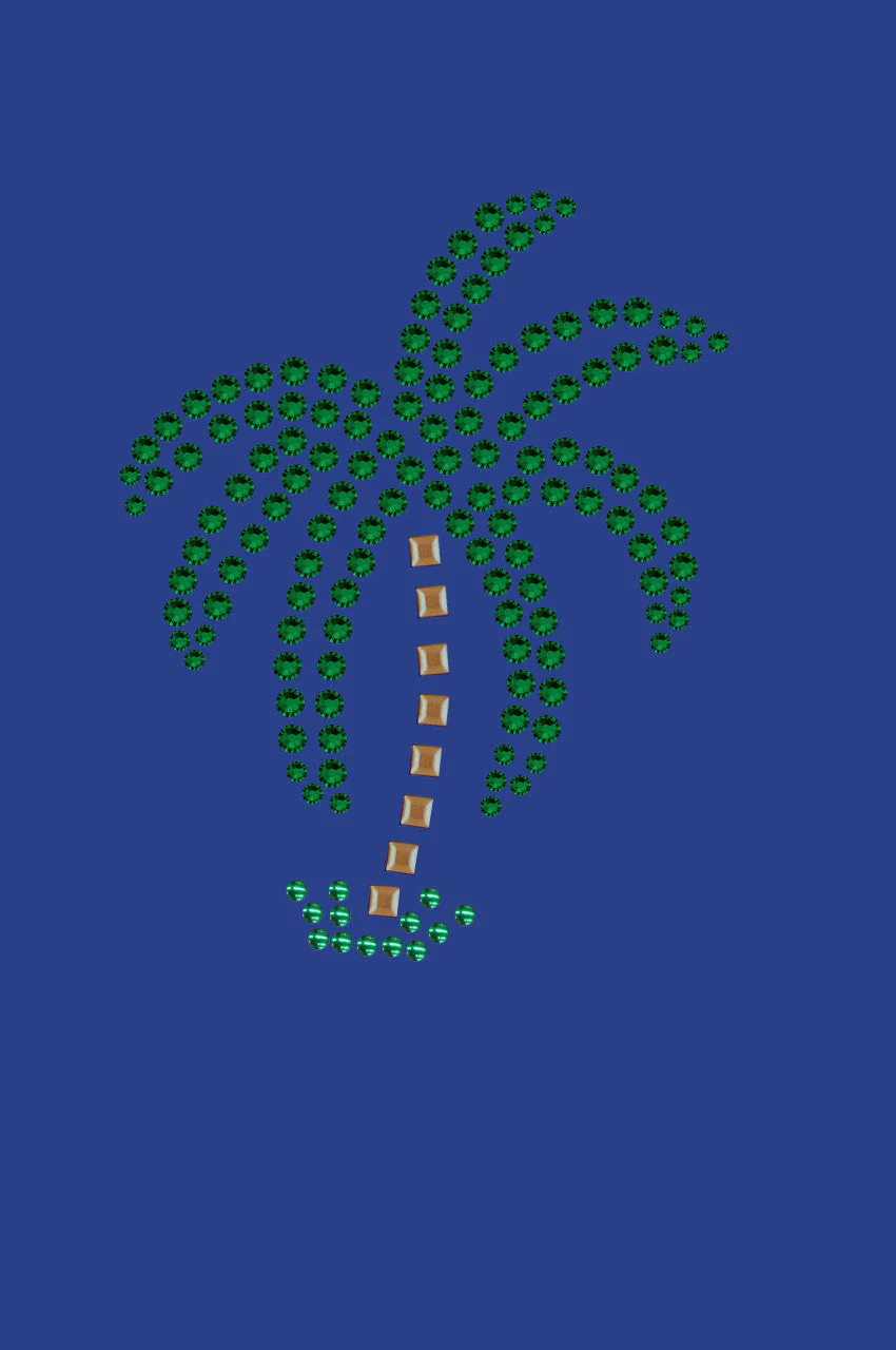Palm Tree (Green Rhinestones - Small) - Bandanna - Image 15