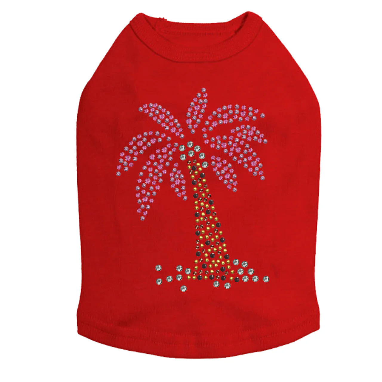 Palm Tree (Pink) Dog Tank - Image 3
