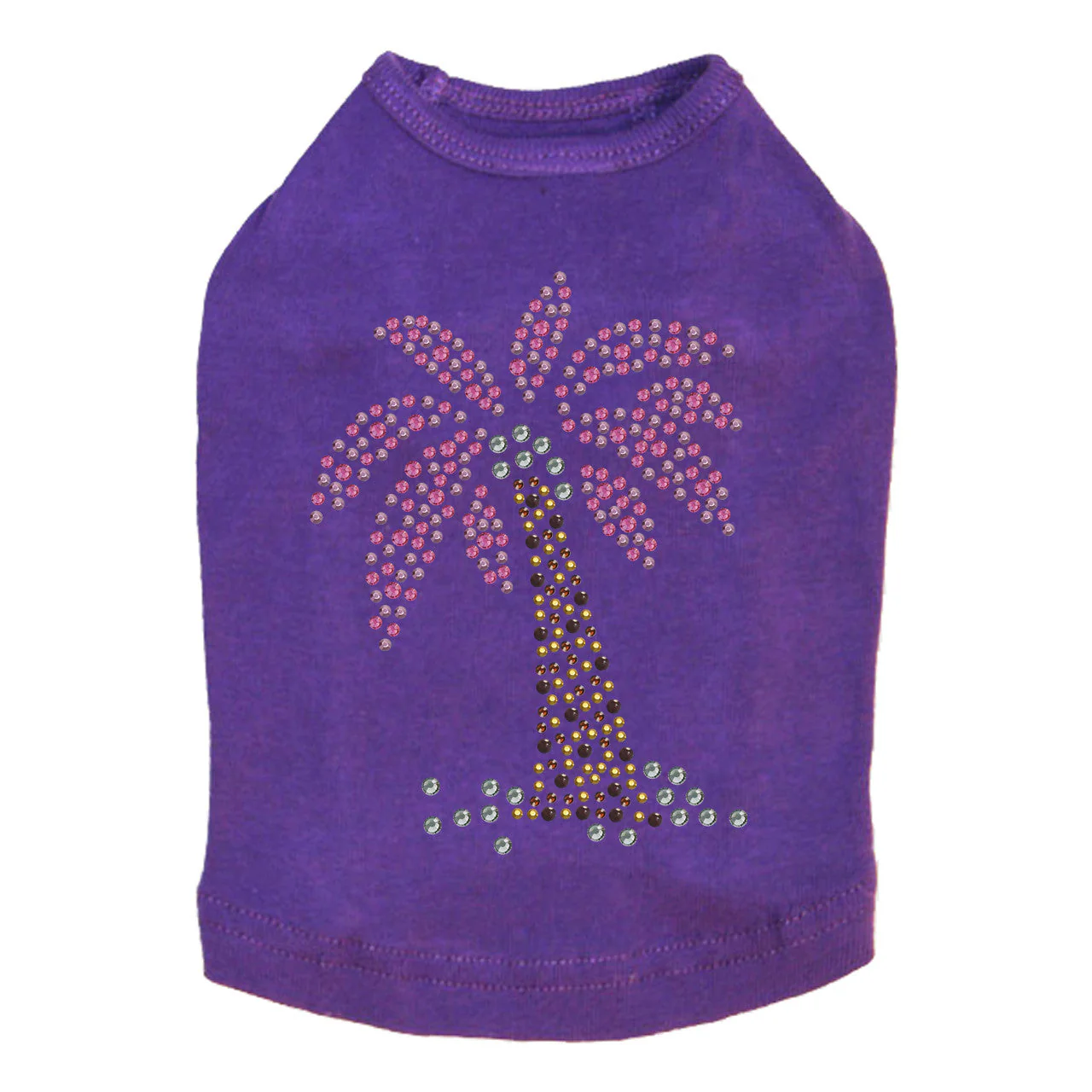 Palm Tree (Pink) Dog Tank - Image 4