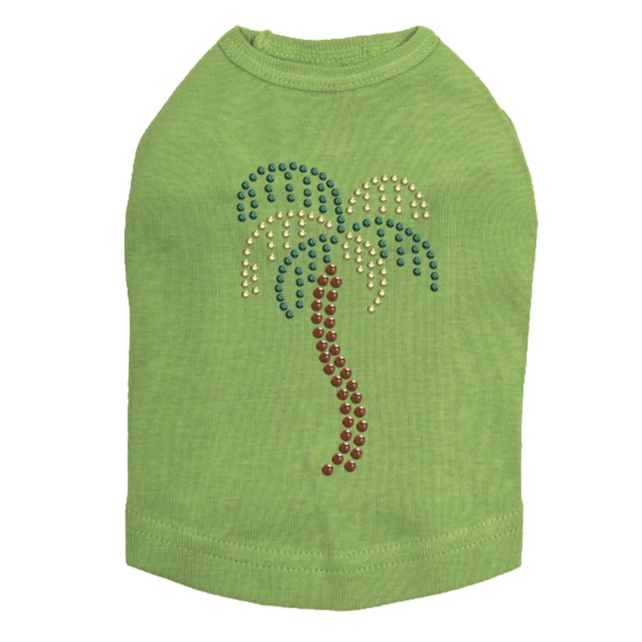 Palm Tree (Rhinestuds) - Dog Tank - Image 2