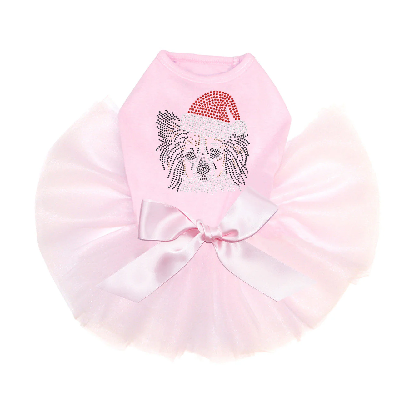 Papillon with Santa Hat - Custom Tutu - Image 2