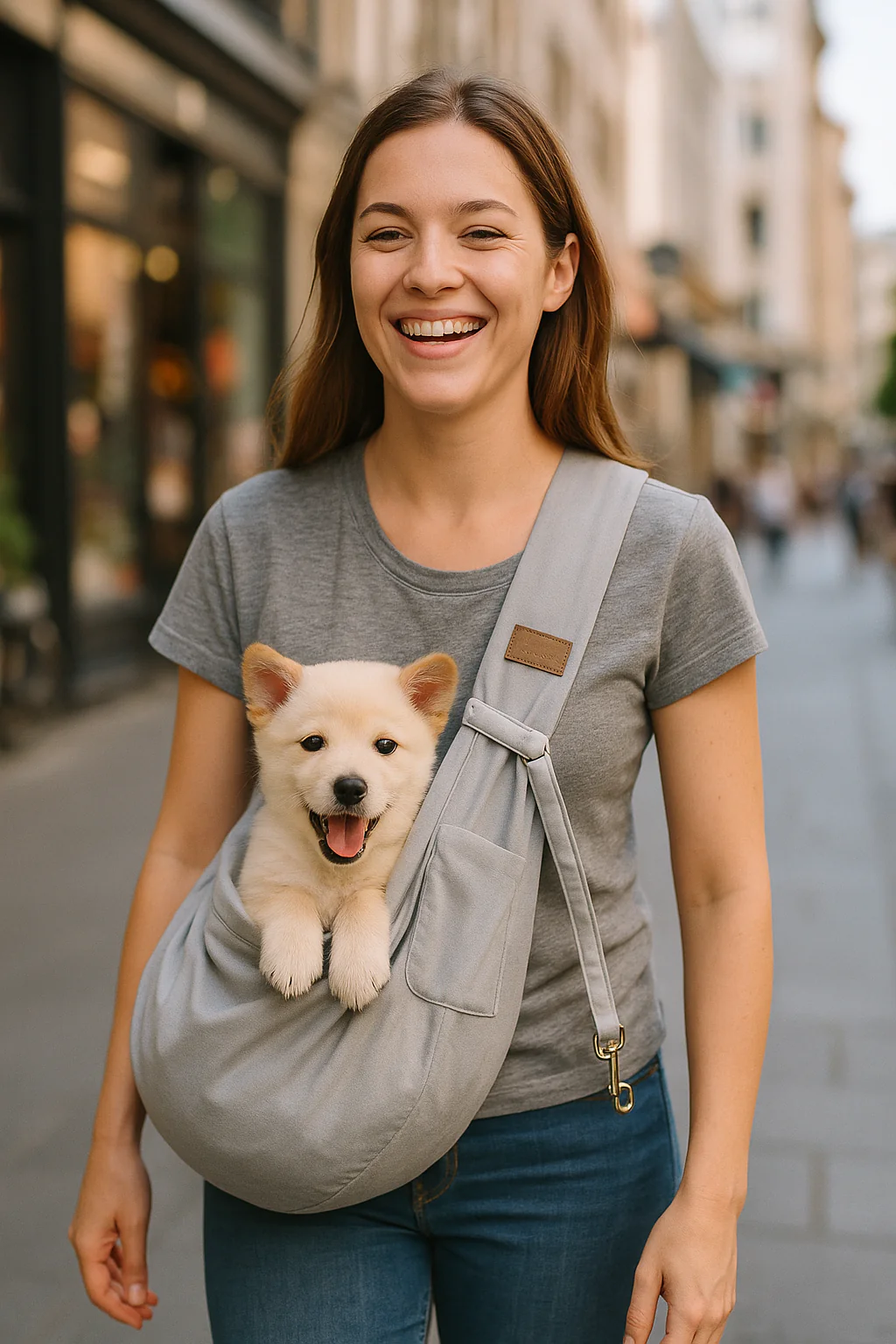 Parisian Pet Gray Sling Carrier - Image 2