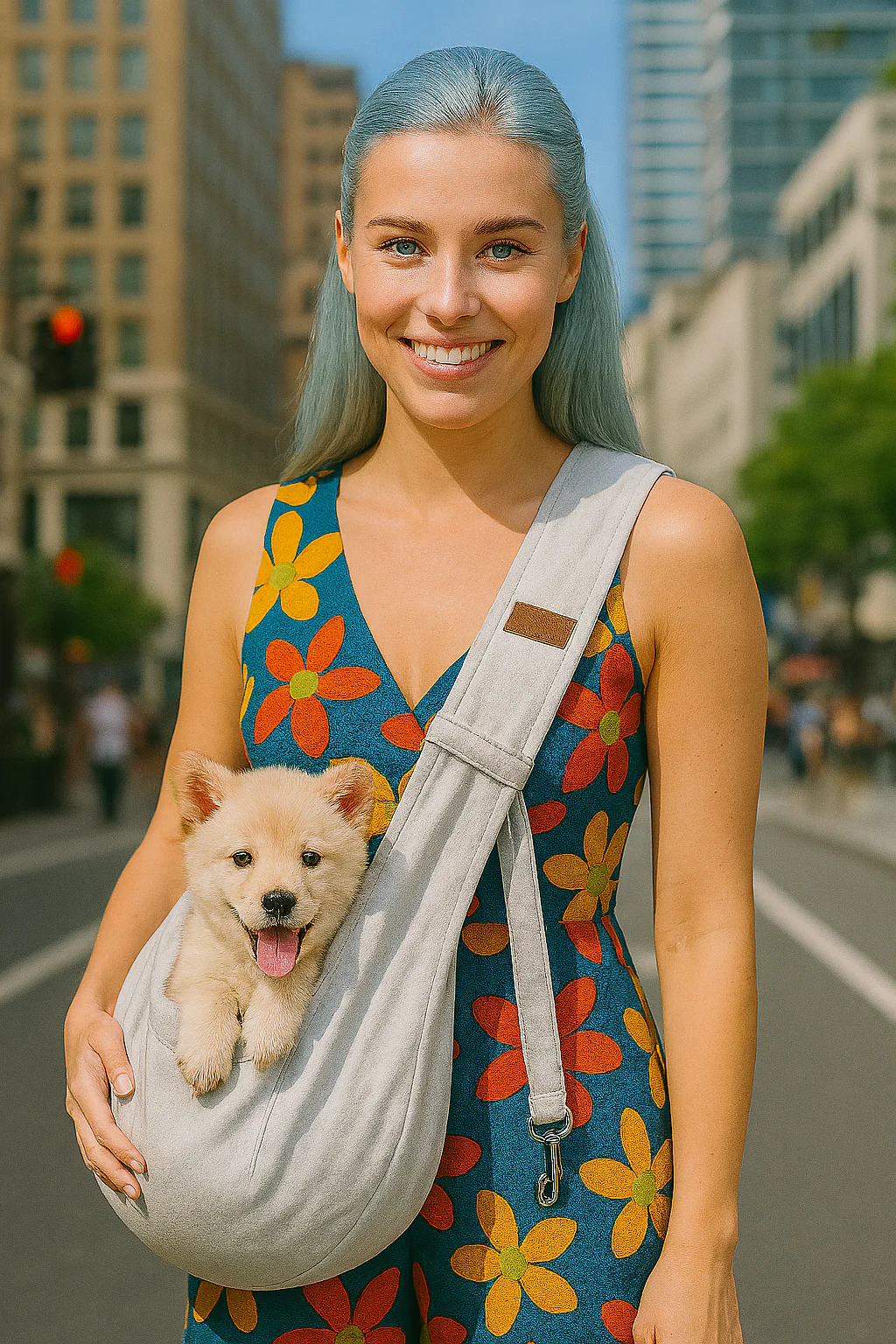 Parisian Pet Gray Sling Carrier - Image 3