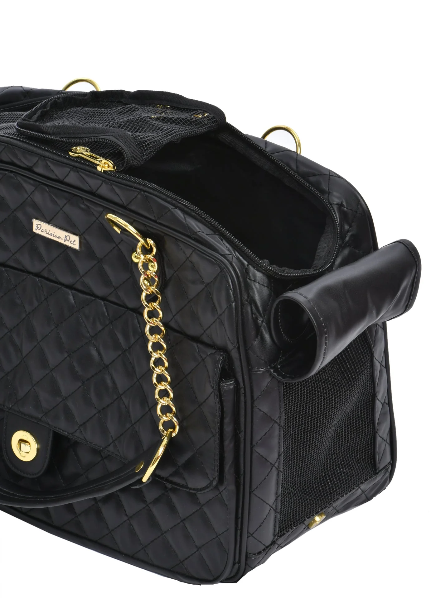 Parisian Pet London Quilted Carrier-Black - Image 3