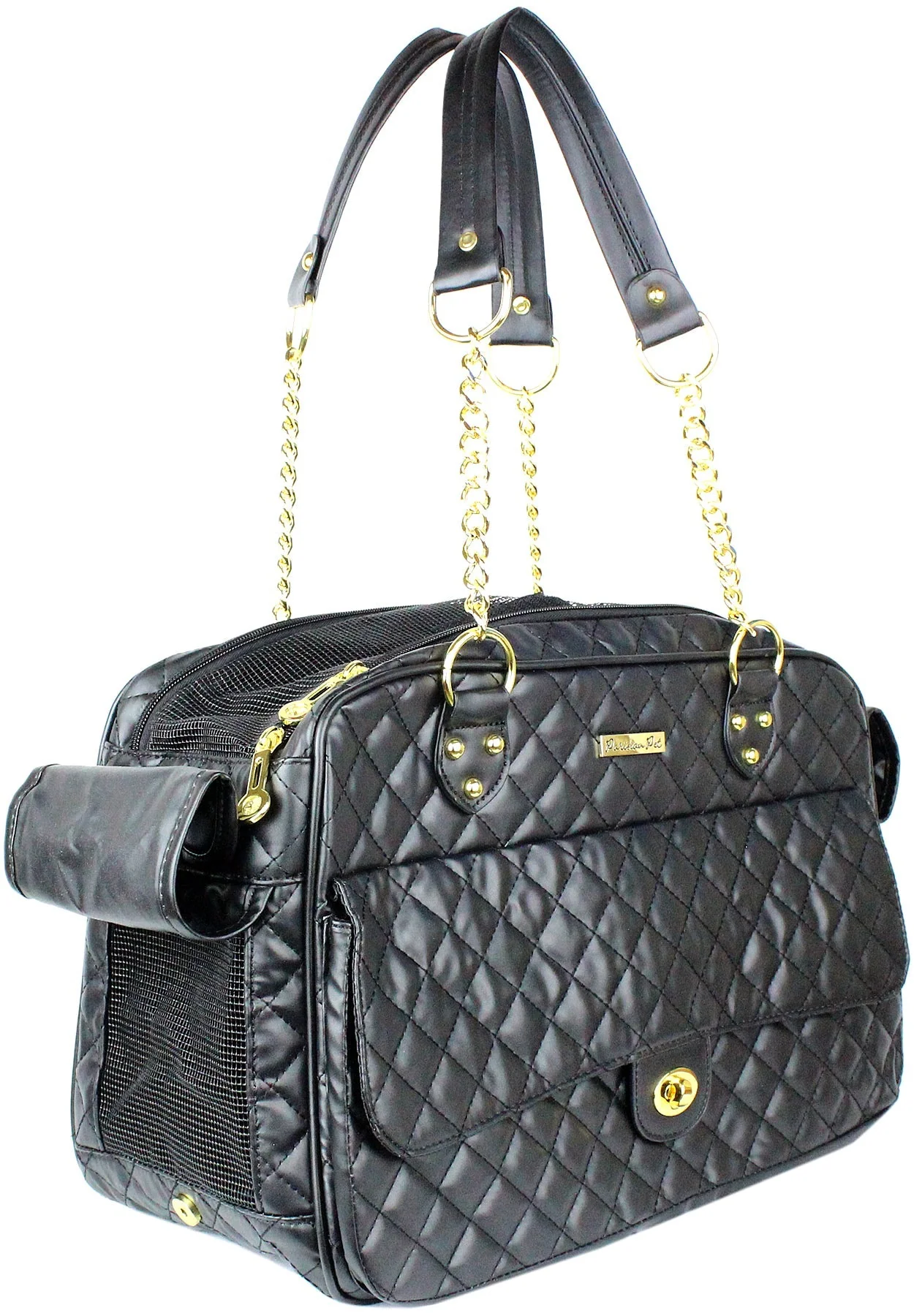 Parisian Pet London Quilted Carrier-Black - Image 4
