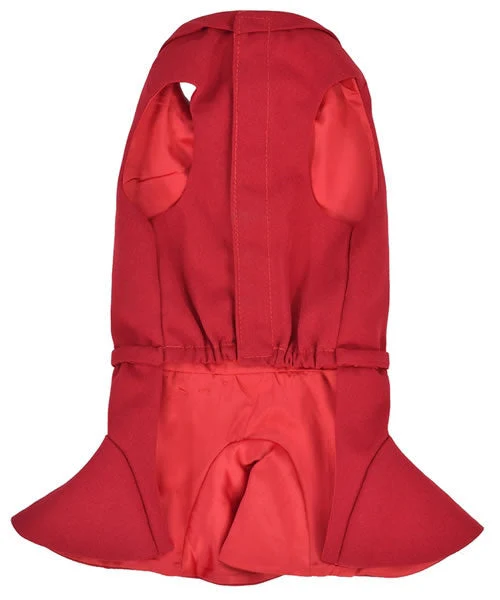 Parisian Pet Satin Embellished Dress-Red - Image 2