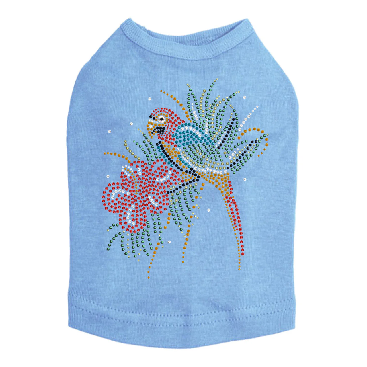 Parrot with Hibiscus - Dog Tank - Image 11