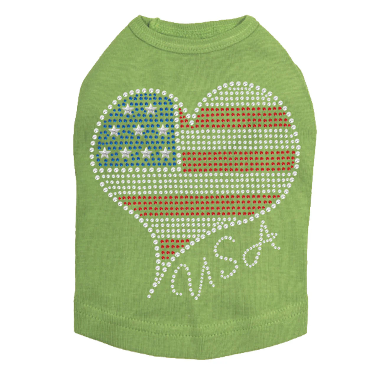 Patriotic American Heart 3 - Dog Tank - Image 13