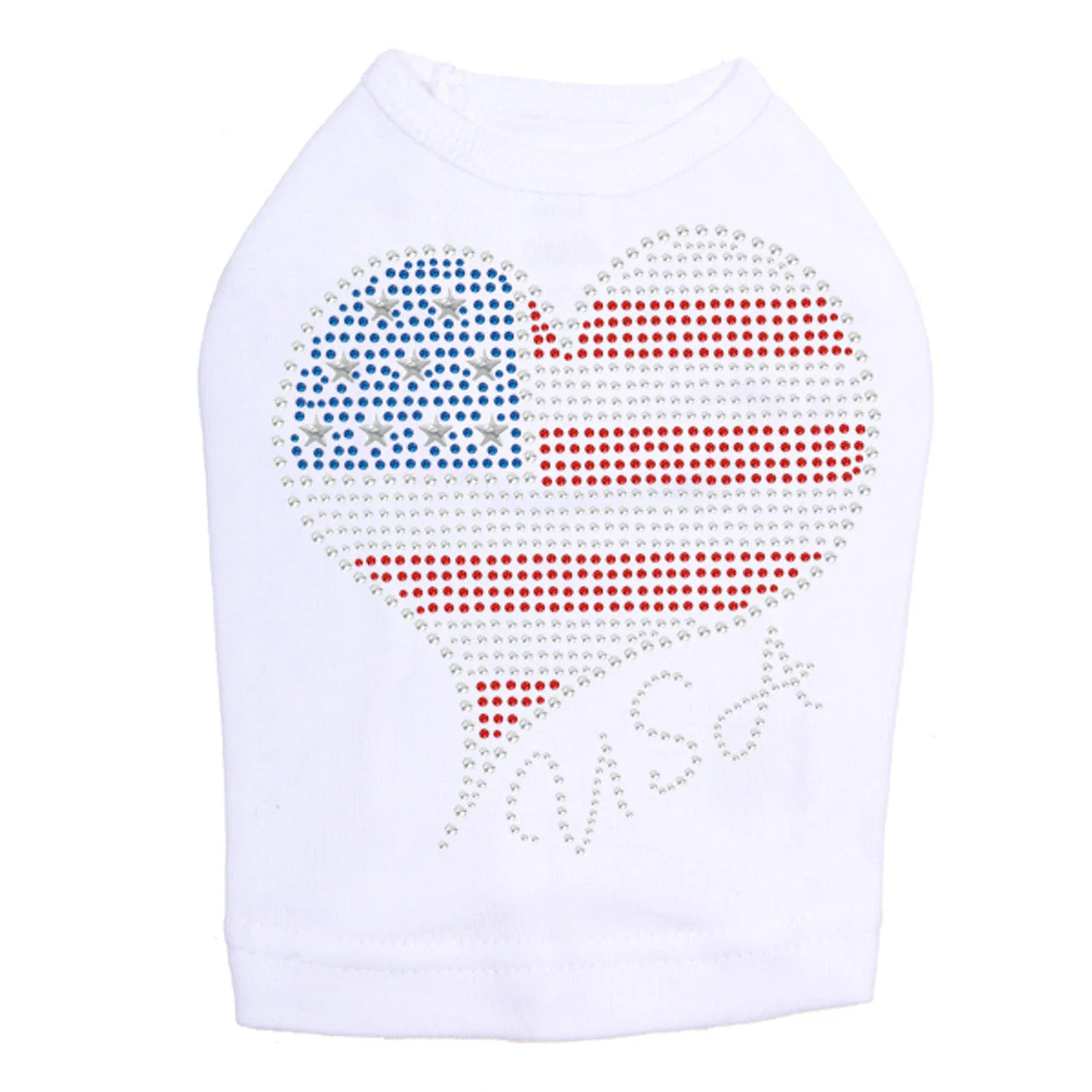 Patriotic American Heart 3 - Dog Tank - Image 6