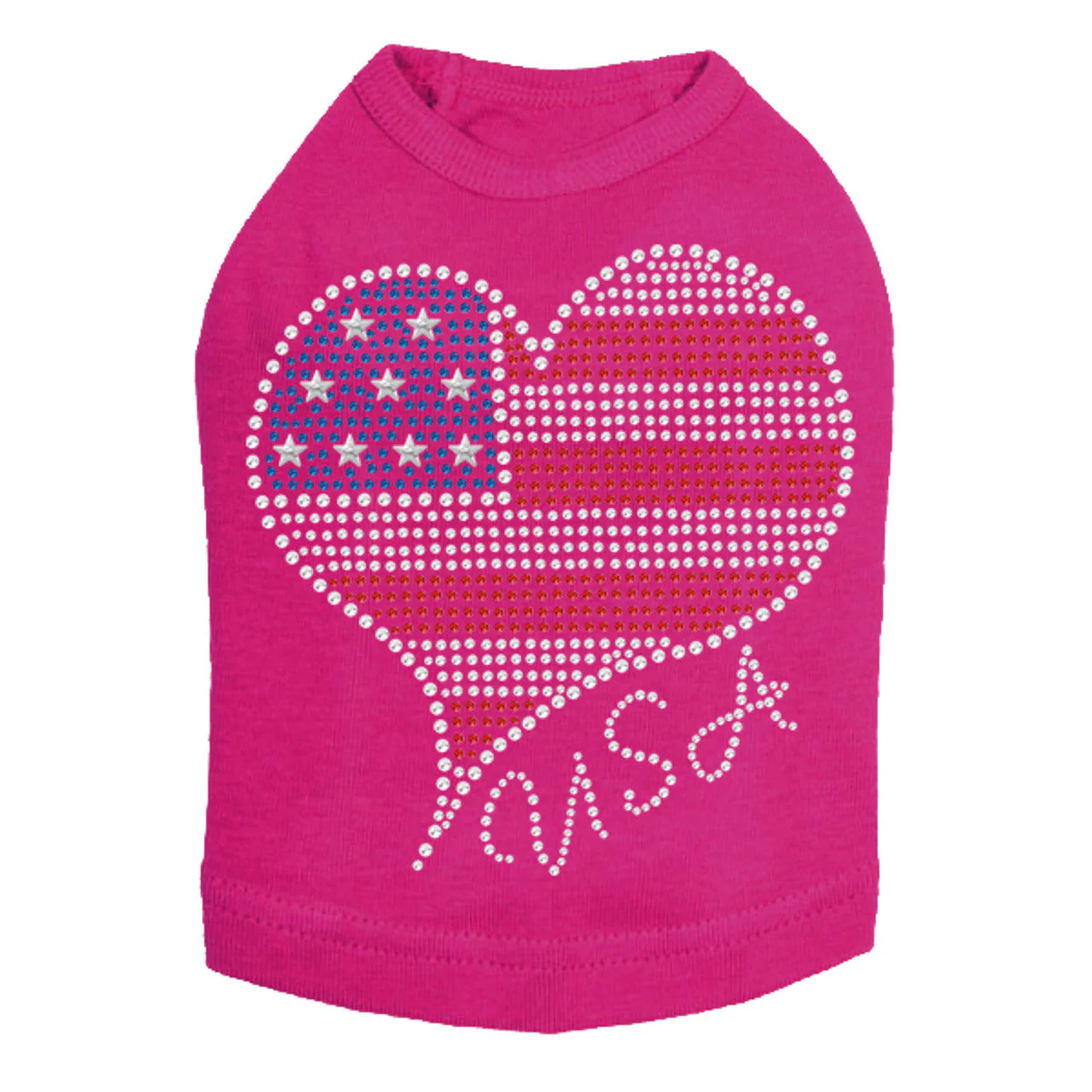 Patriotic American Heart 3 - Dog Tank - Image 8