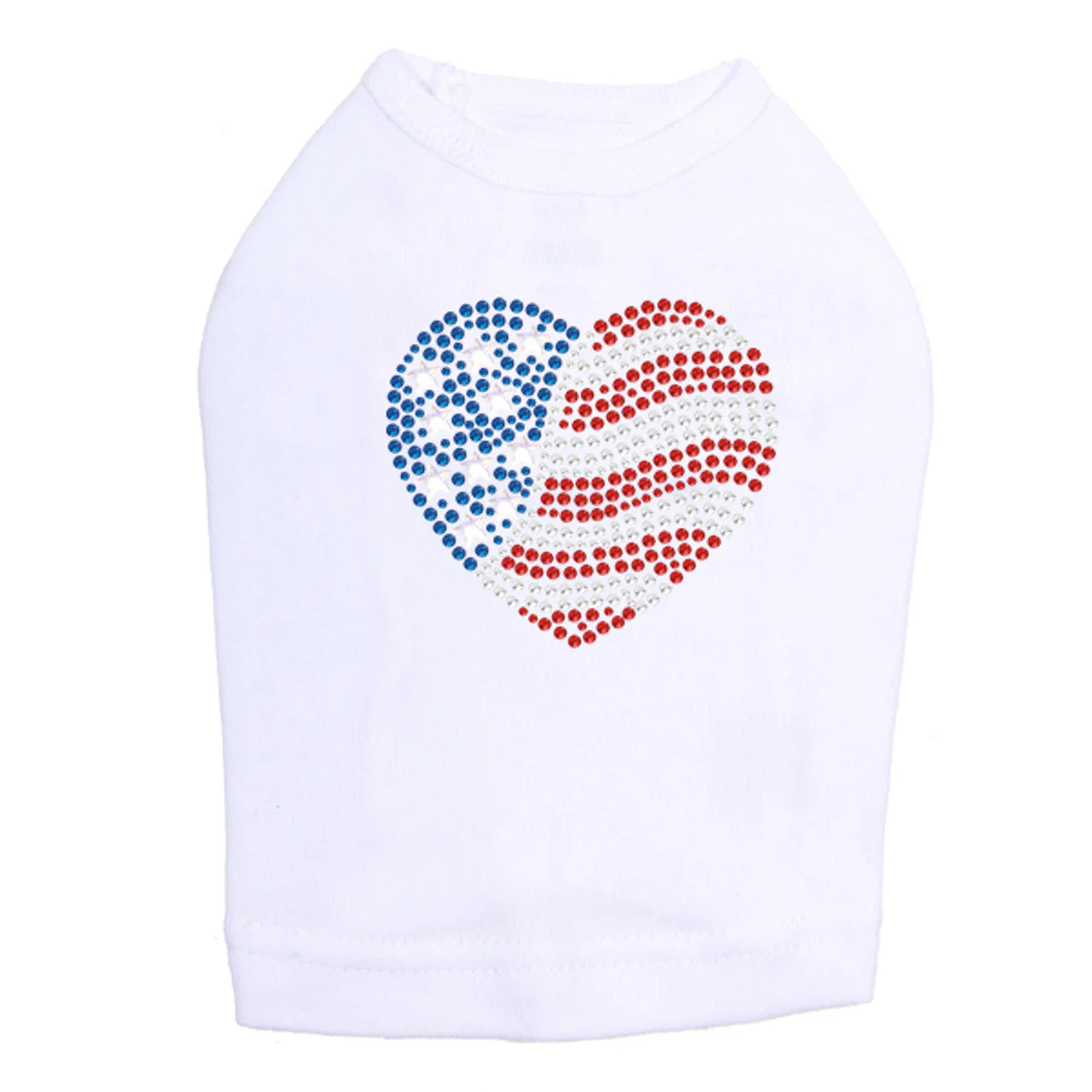 Patriotic Heart  2 - Dog Tank - Image 3