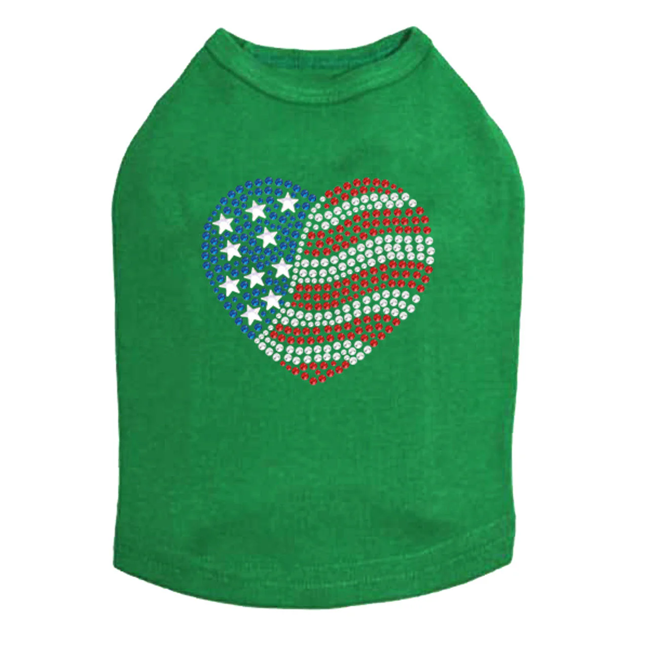 Patriotic Heart  2 - Dog Tank - Image 4