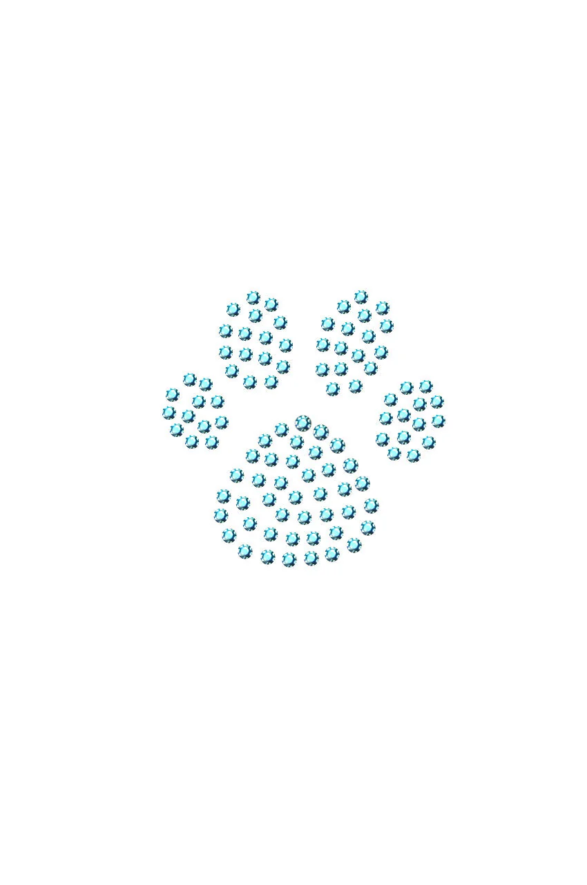 Paw (Blue Rhinestuds) bandana - Image 10