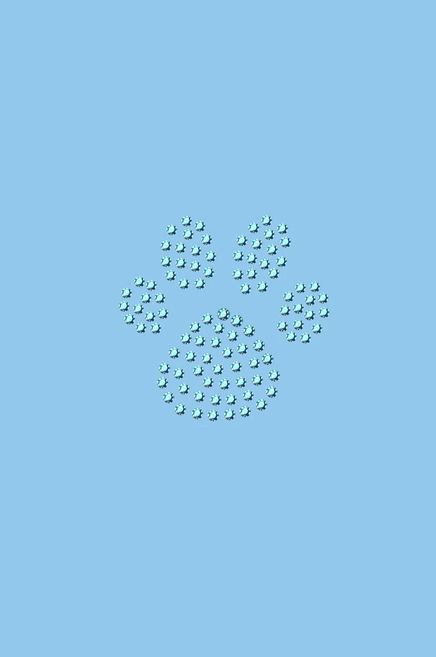 Paw (Blue Rhinestuds) bandana - Image 3
