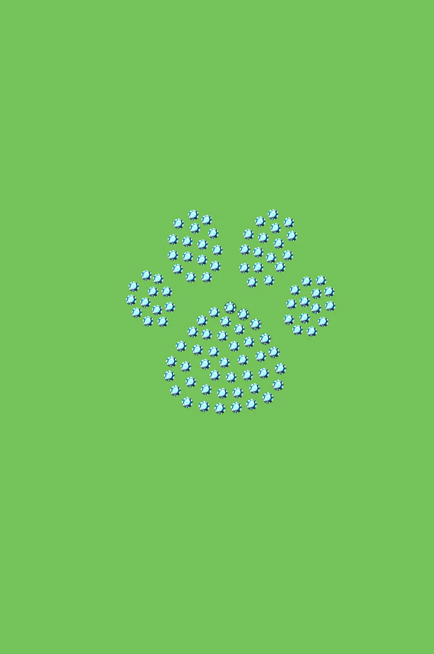 Paw (Blue Rhinestuds) bandana - Image 6