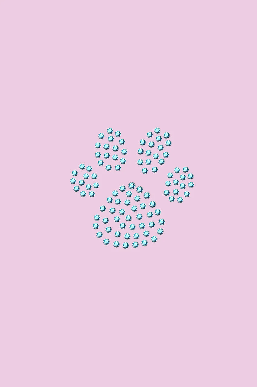 Paw (Blue Rhinestuds) bandana - Image 8