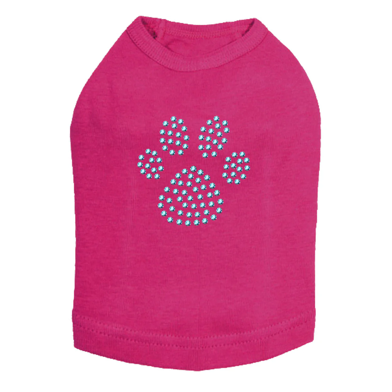 Paw (Blue Rhinestuds) - Dog Tank - Image 3