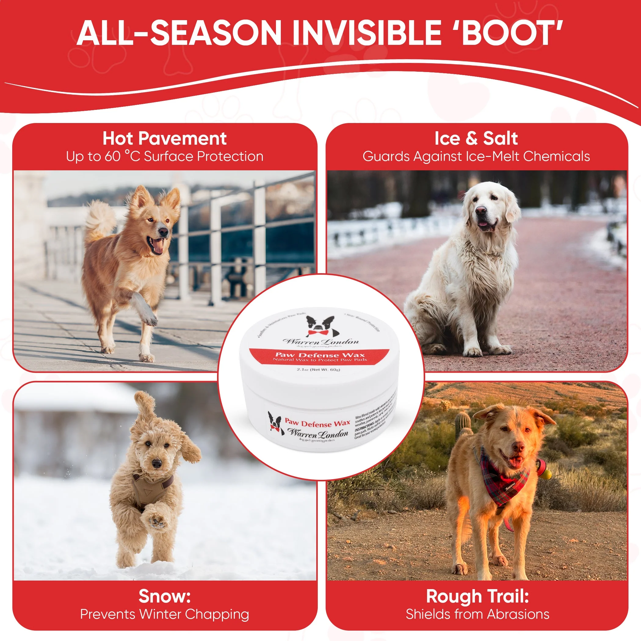 Paw Defense Wax - Soothes, Moisturizes and Protects Dogs Paw Pads - Image 12
