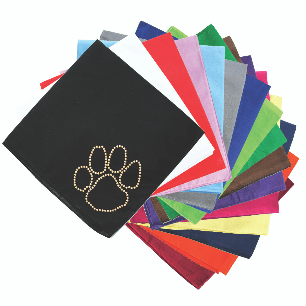Paw (Gold Nailheads) bandana