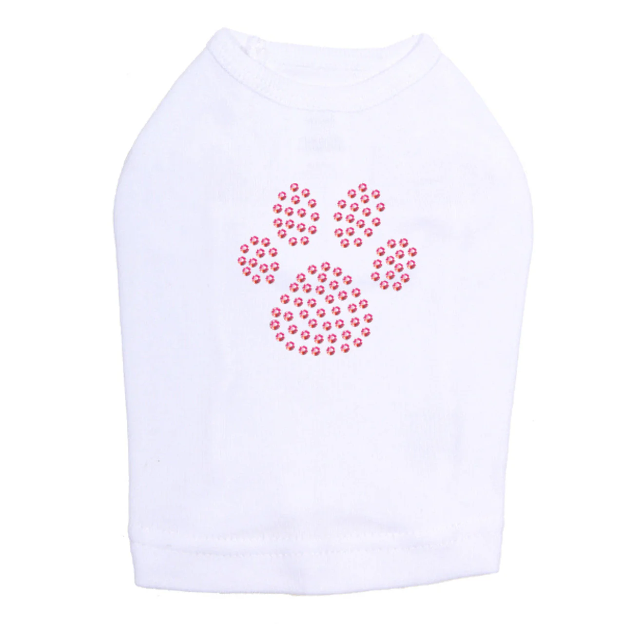 Paw (Pink Rhinestuds) - Dog Tank - Image 11
