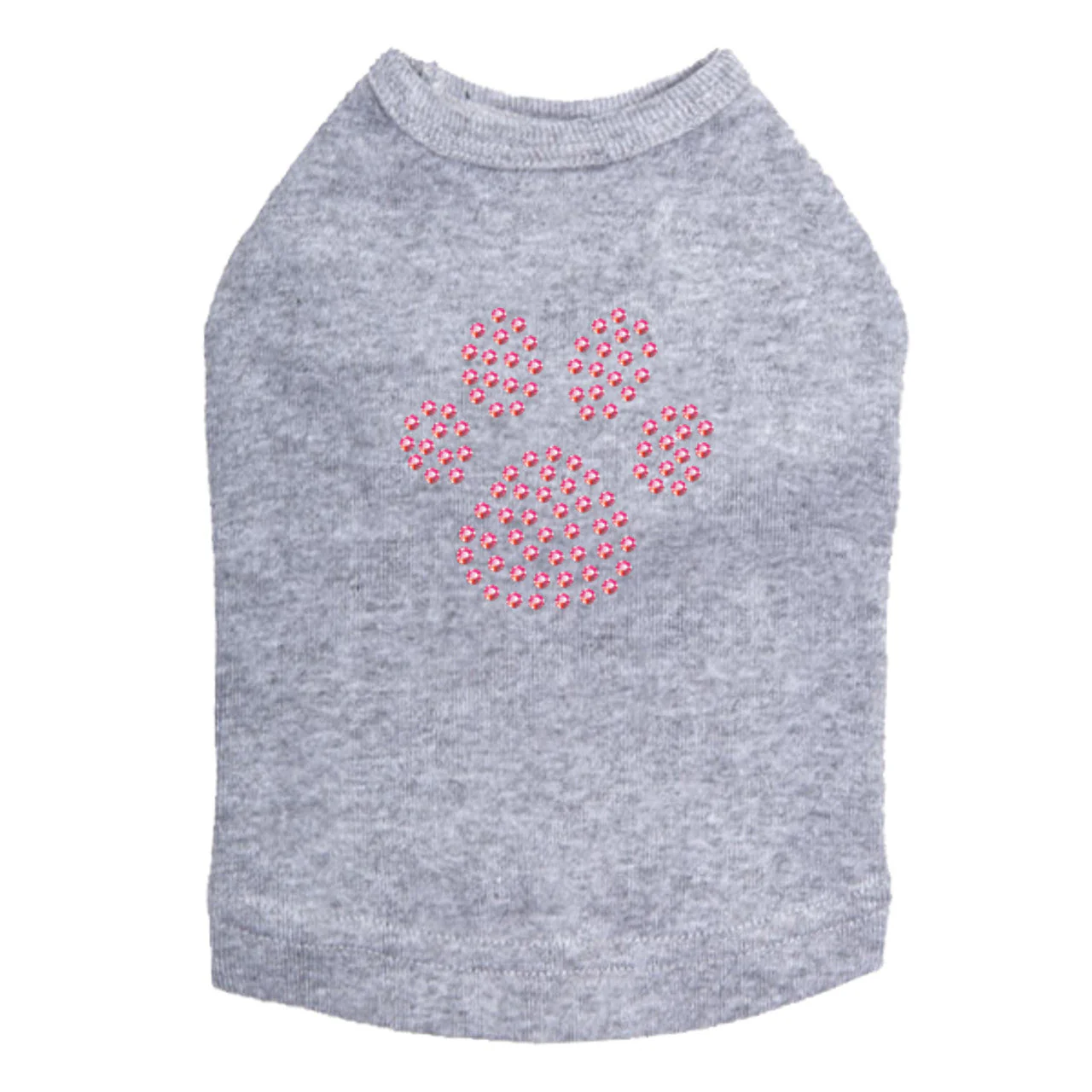 Paw (Pink Rhinestuds) - Dog Tank - Image 12
