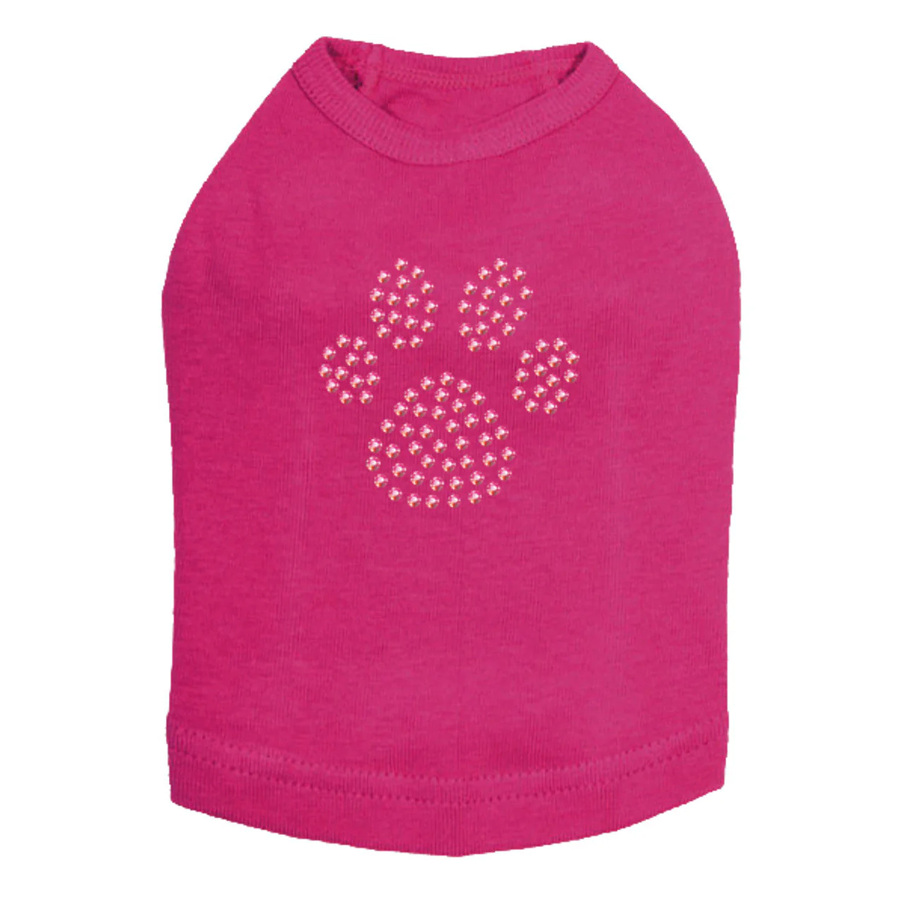 Paw (Pink Rhinestuds) - Dog Tank - Image 13