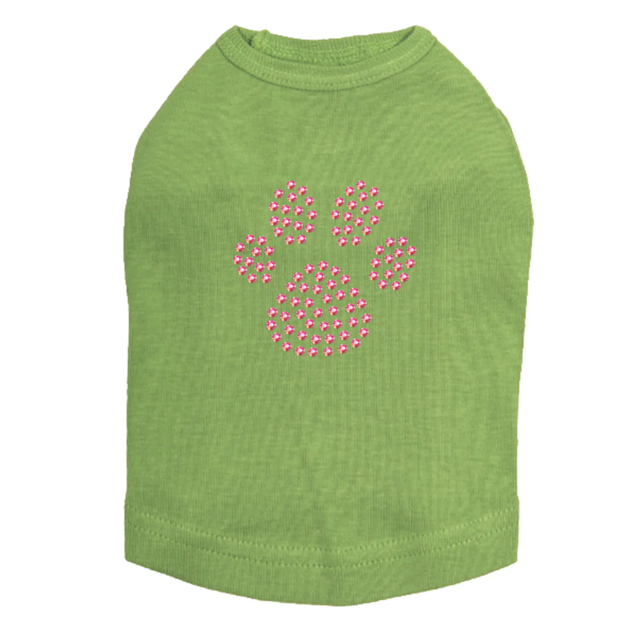 Paw (Pink Rhinestuds) - Dog Tank - Image 6