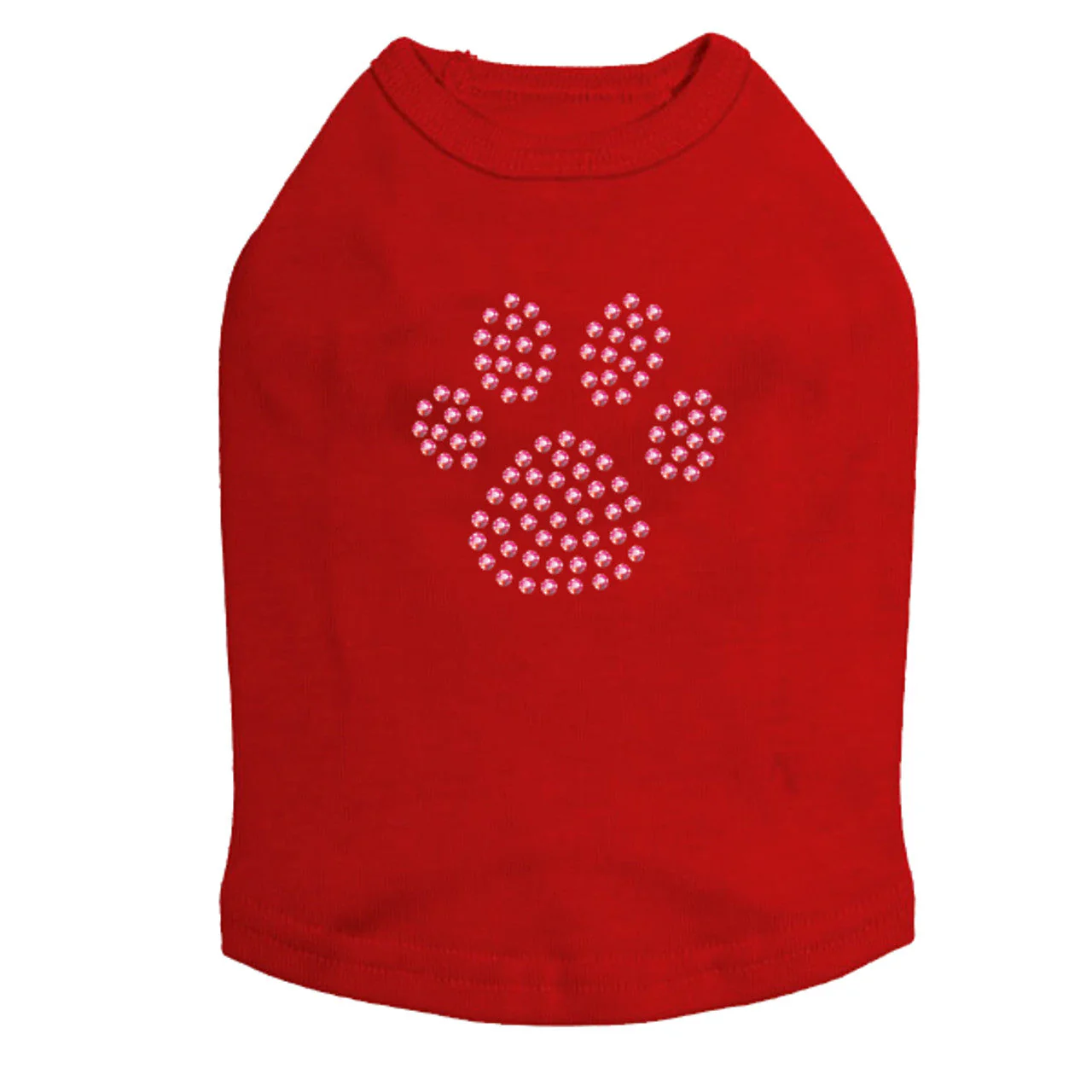Paw (Pink Rhinestuds) - Dog Tank - Image 9