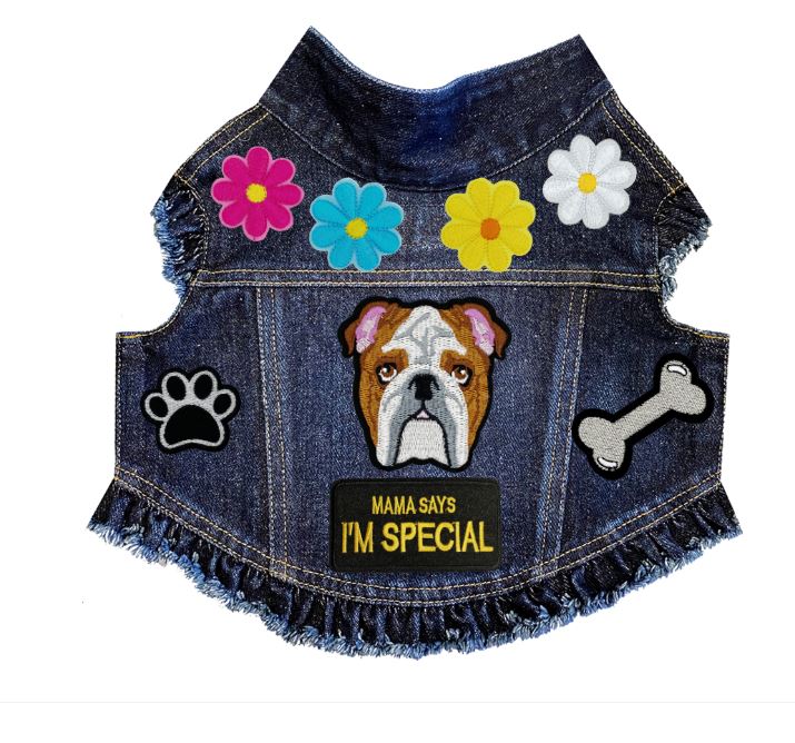 Paws & Petals Spring Denim Jacket - Image 4