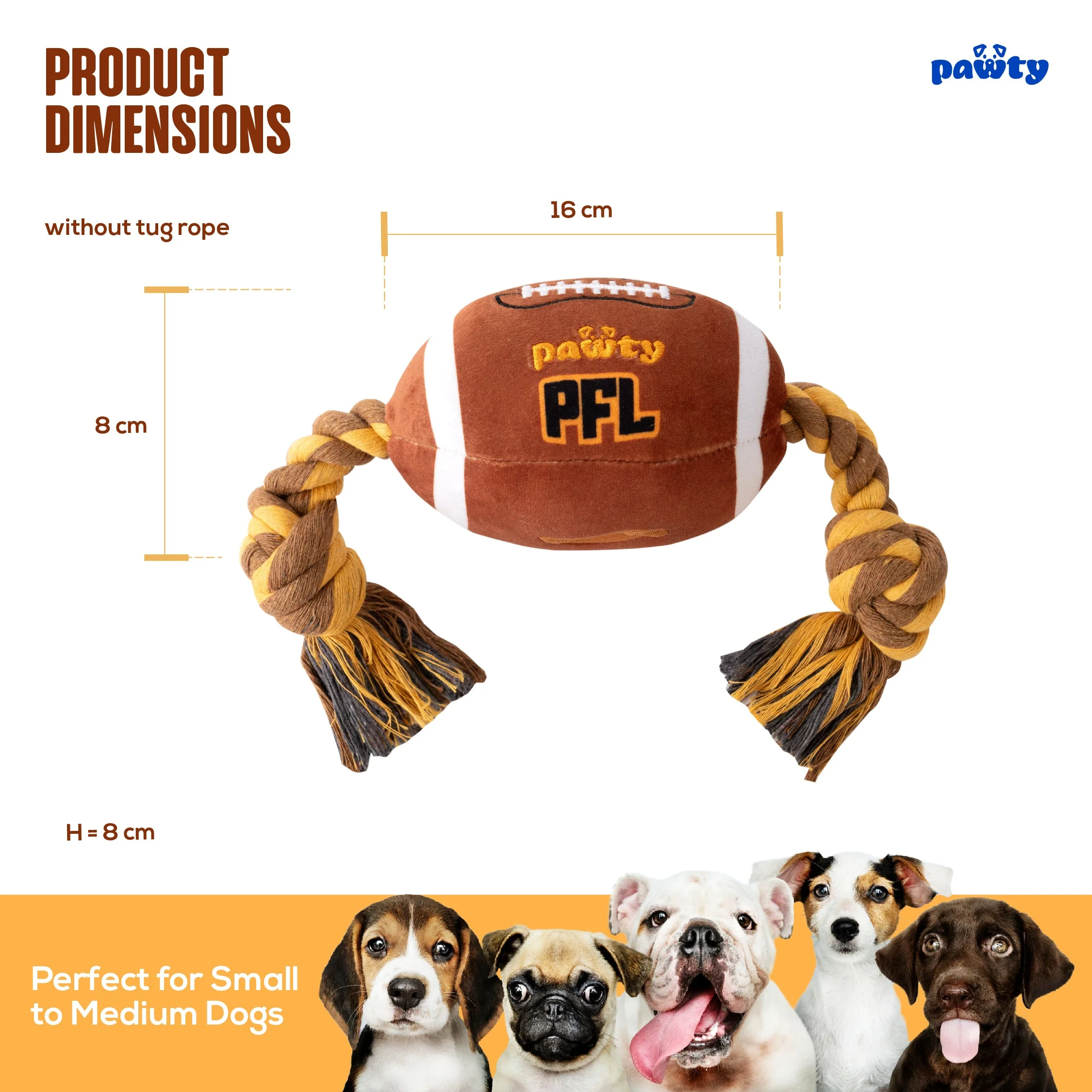 Pet Toy: PAWTY FOOTBALL - Image 3