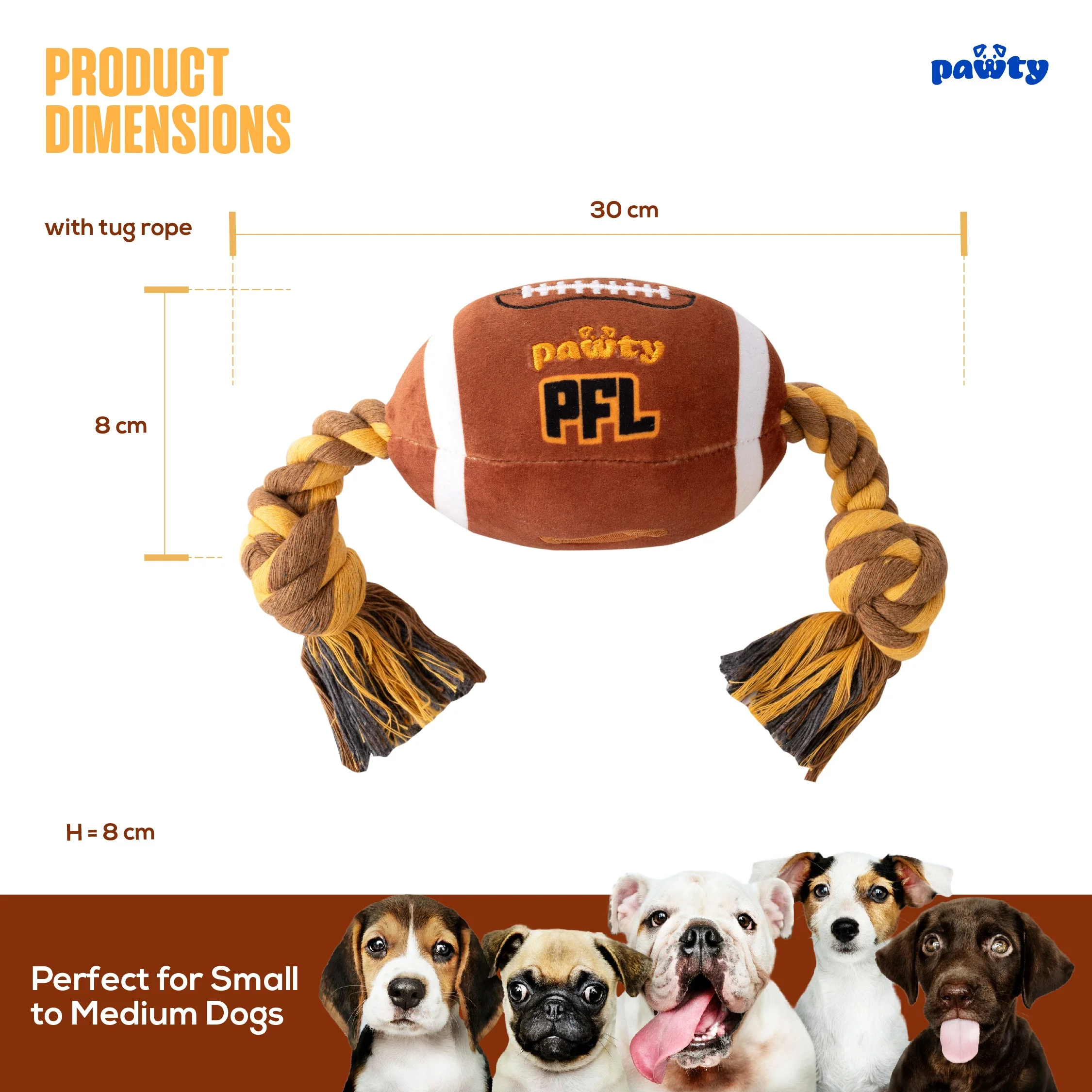 Pet Toy: PAWTY FOOTBALL - Image 4
