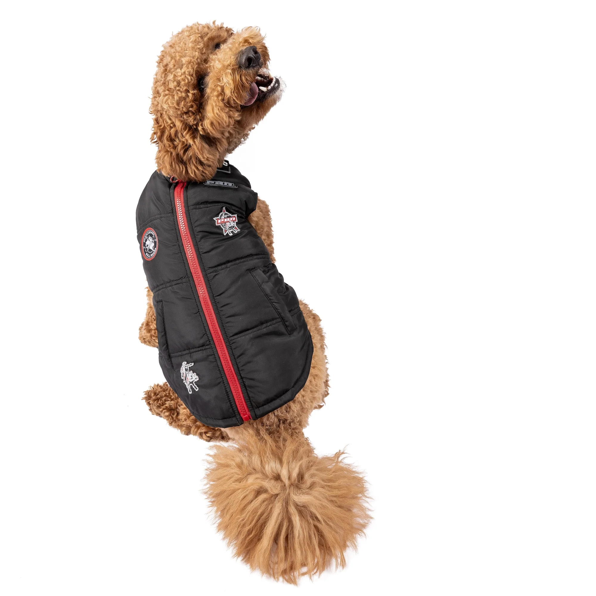 PBR Official Dog Puffer Vest - Zip-Up Insulated Pet Coat - Image 2
