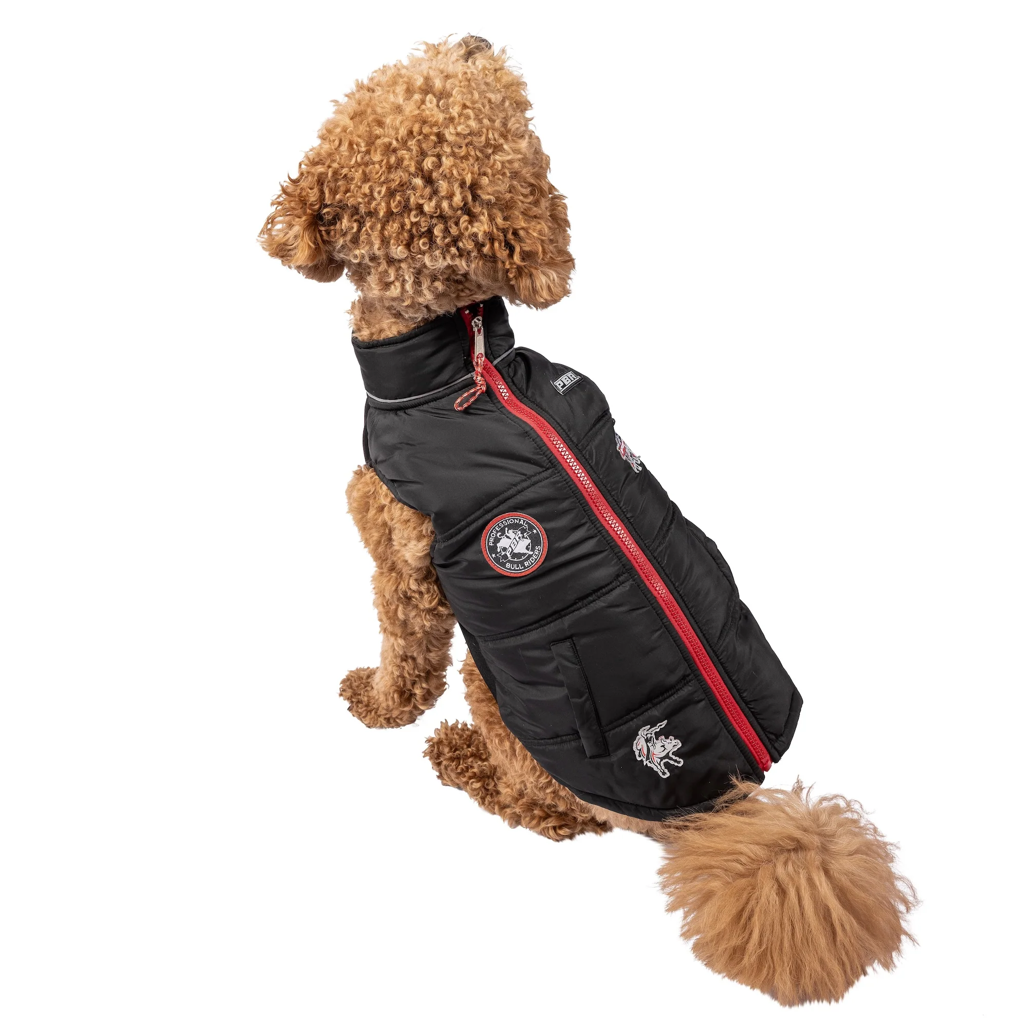 PBR Official Dog Puffer Vest - Zip-Up Insulated Pet Coat - Image 6