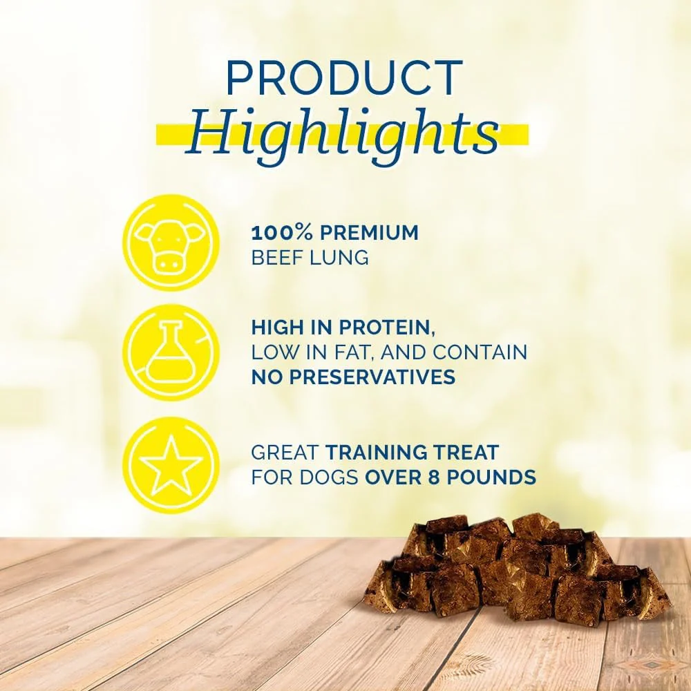 PCI Beef Crunchers Lung Bites Dog Treats (8oz) - Image 3