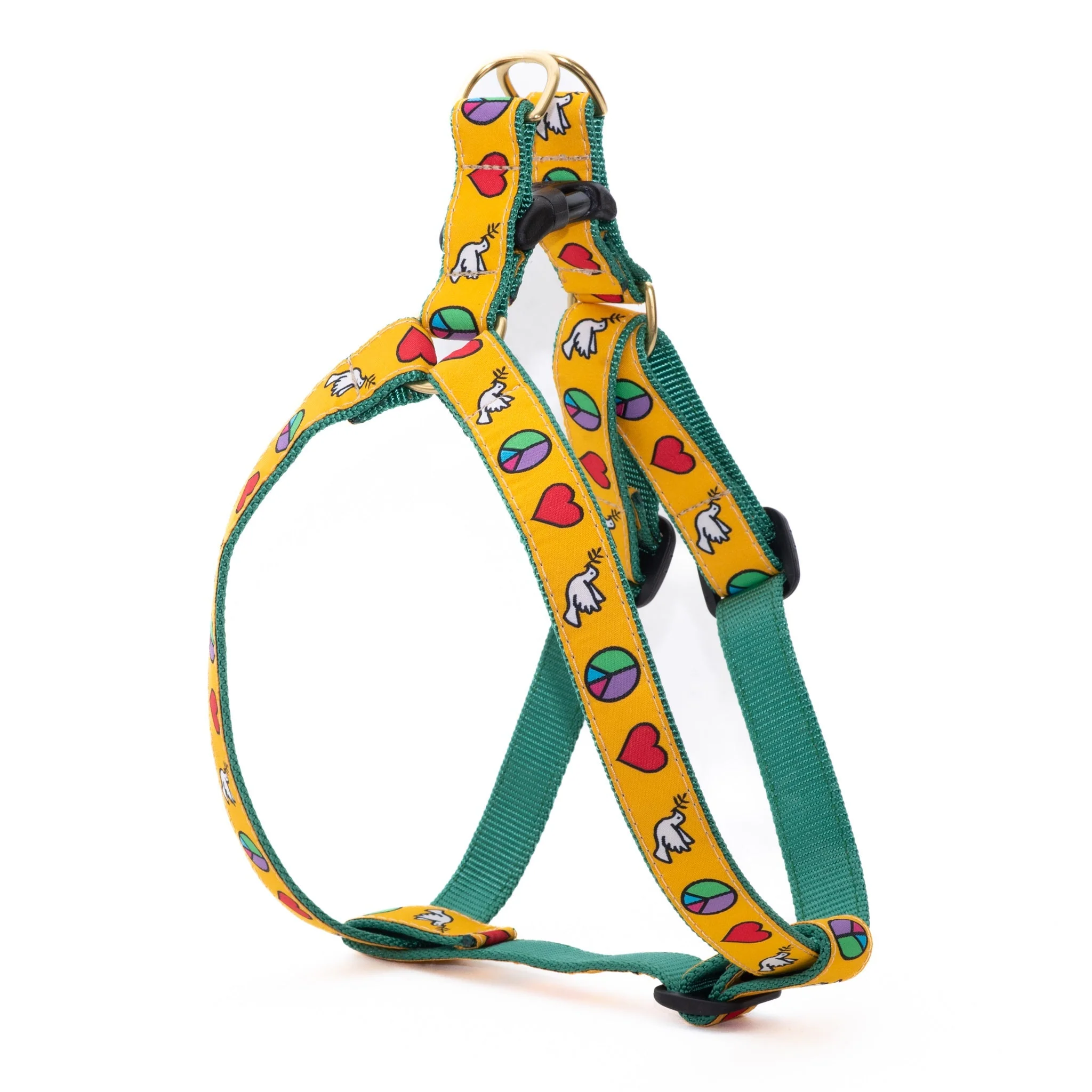 Up Country Peace Dog Cast Brass Dog Harness