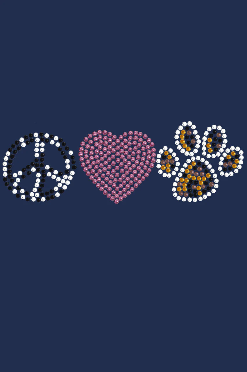 Peace, Love, Paw (Animal Print) - bandana - Image 3