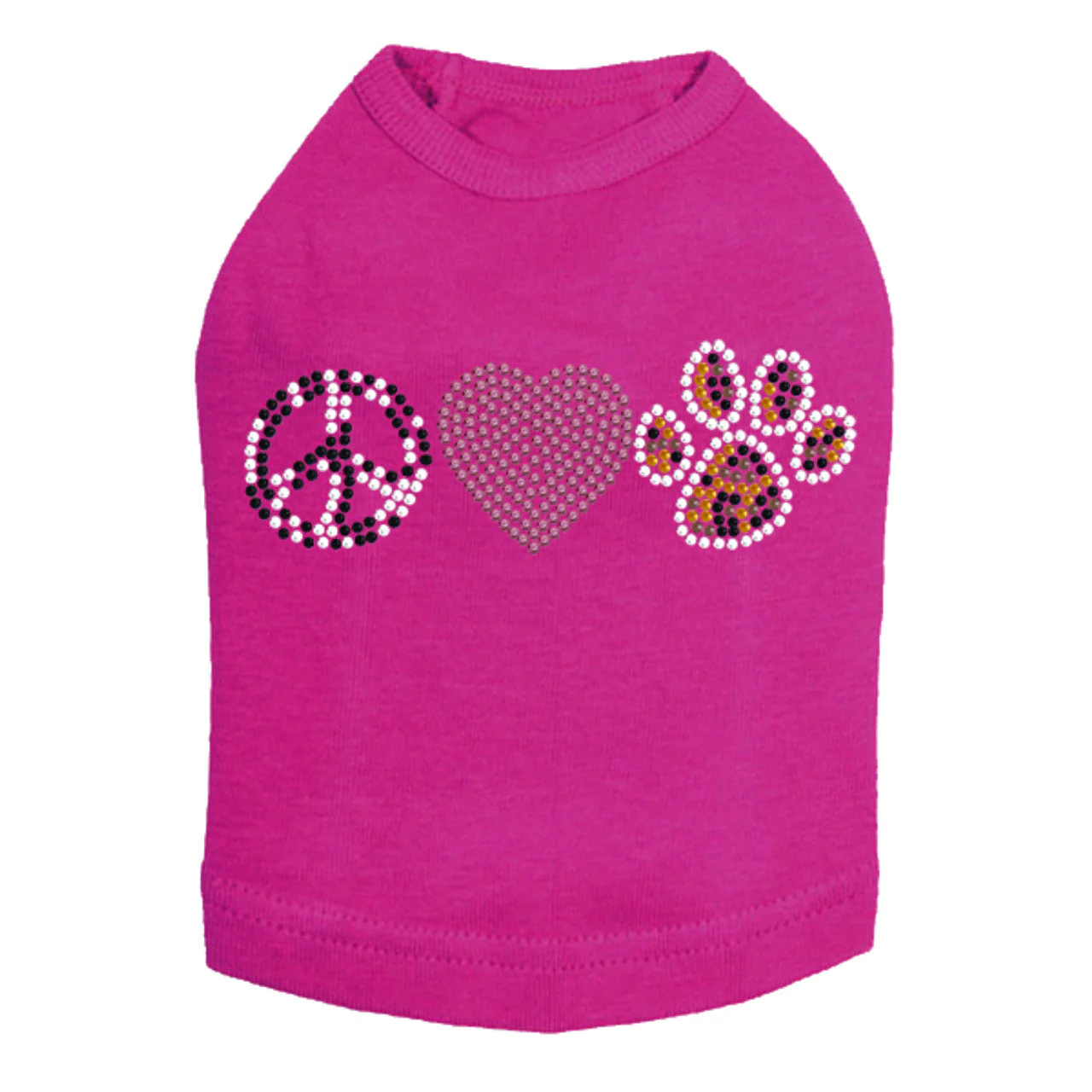 Peace, Love, Paw (Animal Print) - Dog Tank - Image 13