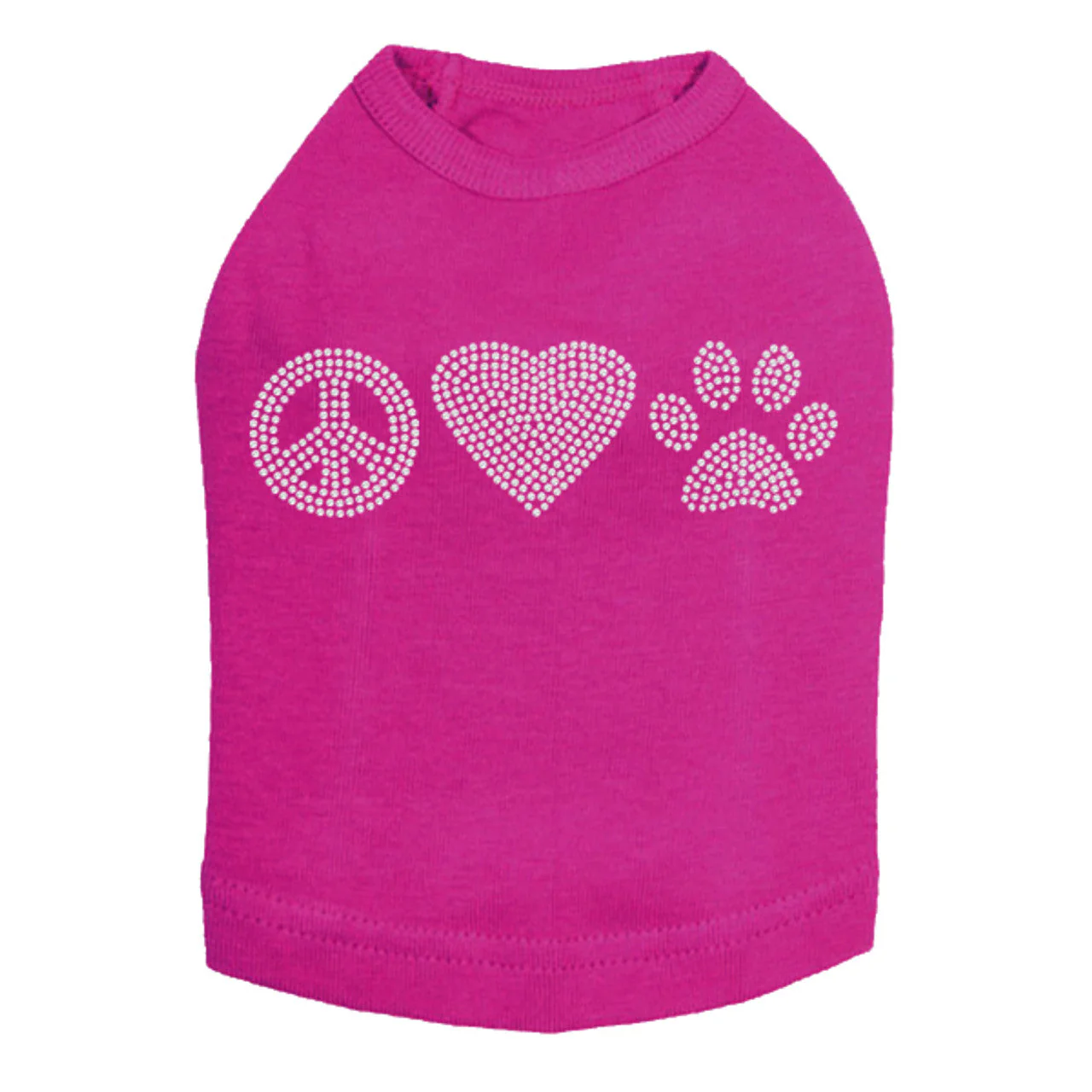 Peace, Love, Paw (Rhinestone) - Dog Tank - Image 4
