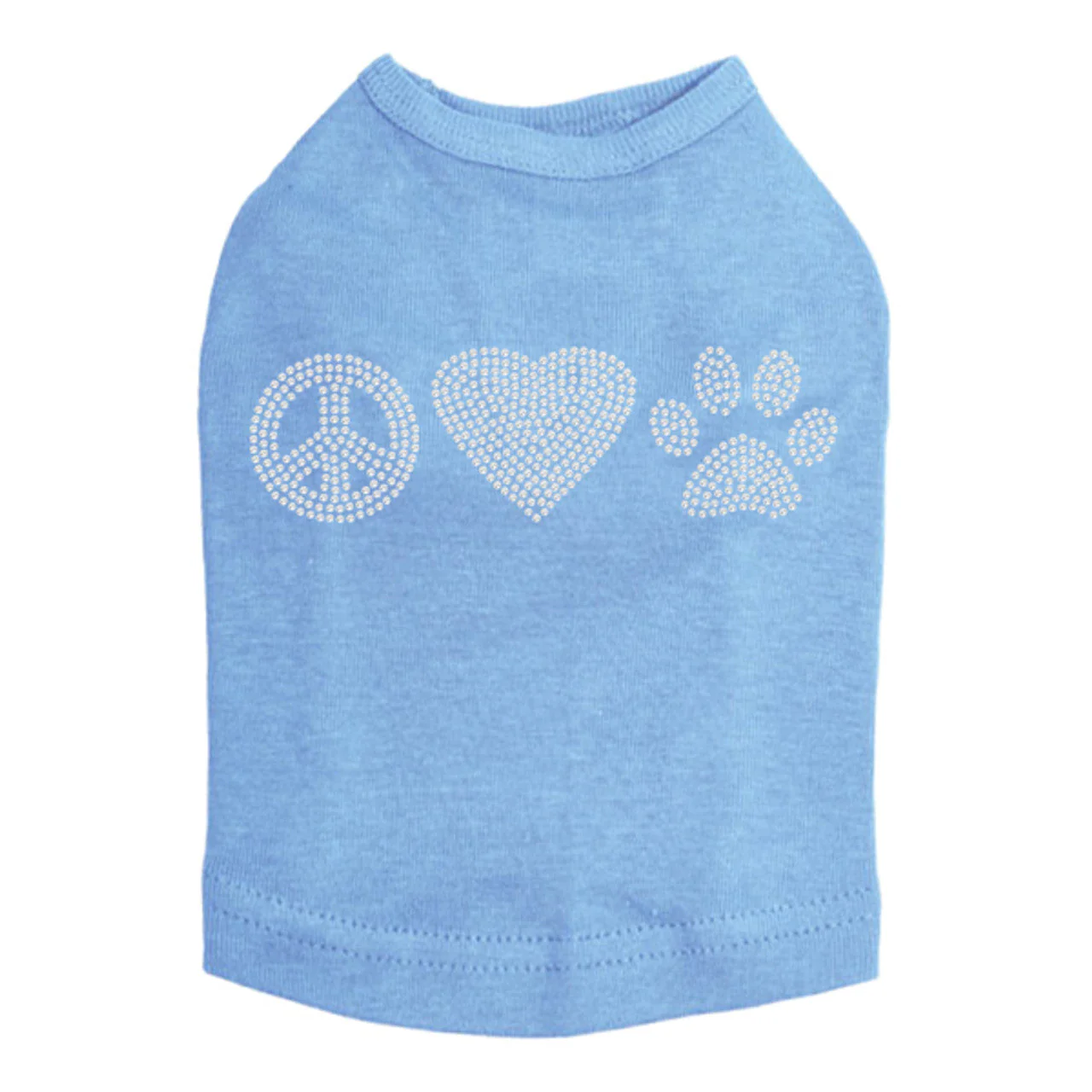 Peace, Love, Paw (Rhinestone) - Dog Tank - Image 5