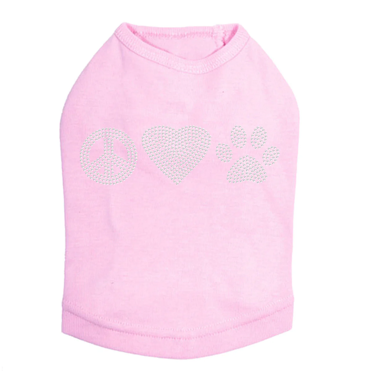 Peace, Love, Paw (Rhinestone) - Dog Tank - Image 6