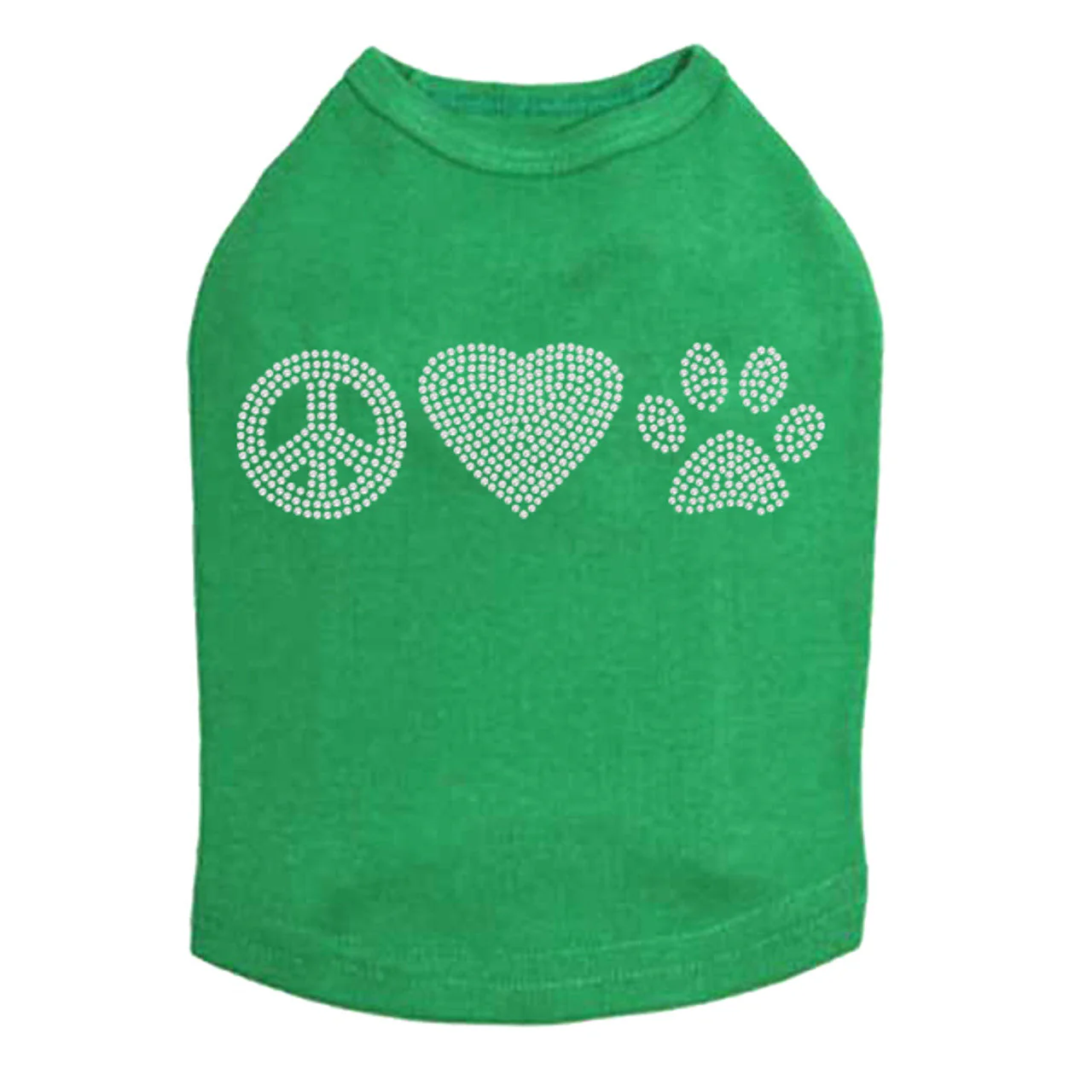 Peace, Love, Paw (Rhinestone) - Dog Tank - Image 7