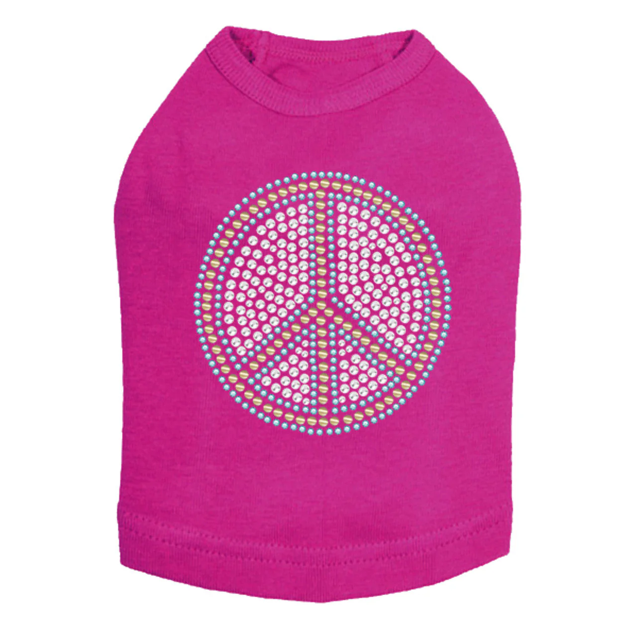 Peace Sign (Blue) - Dog Tank - Image 13