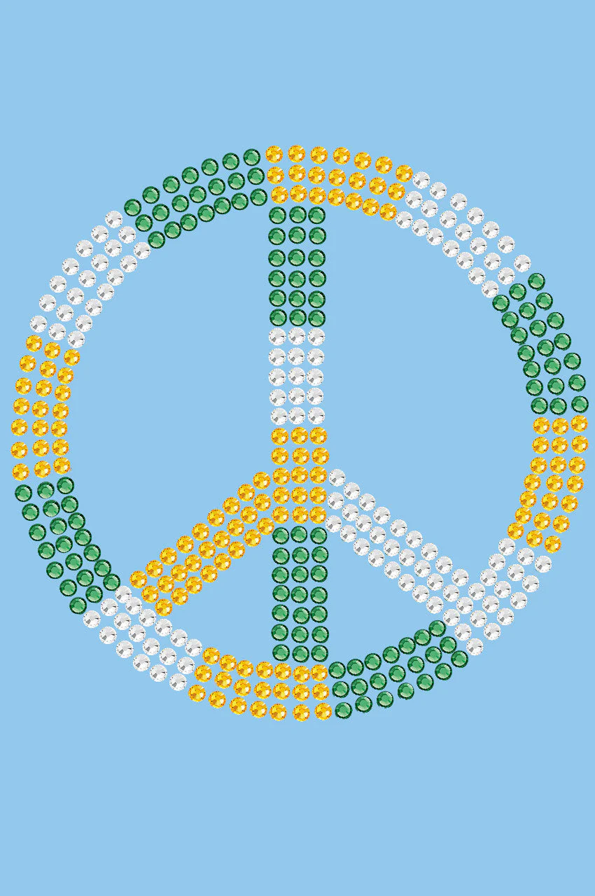 Peace Sign (Green, Gold, & Clear) - Bandanna - Image 11