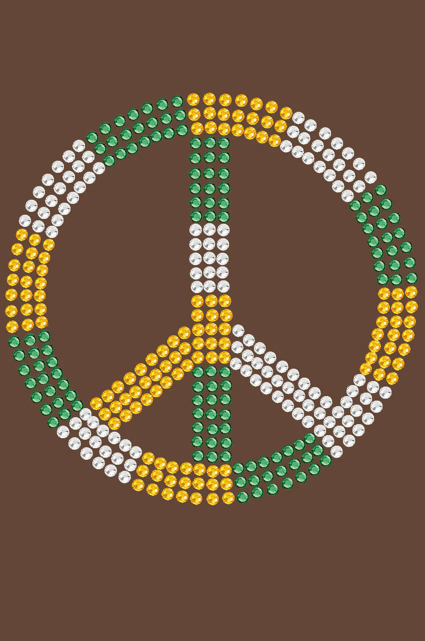 Peace Sign (Green, Gold, & Clear) - Bandanna - Image 15