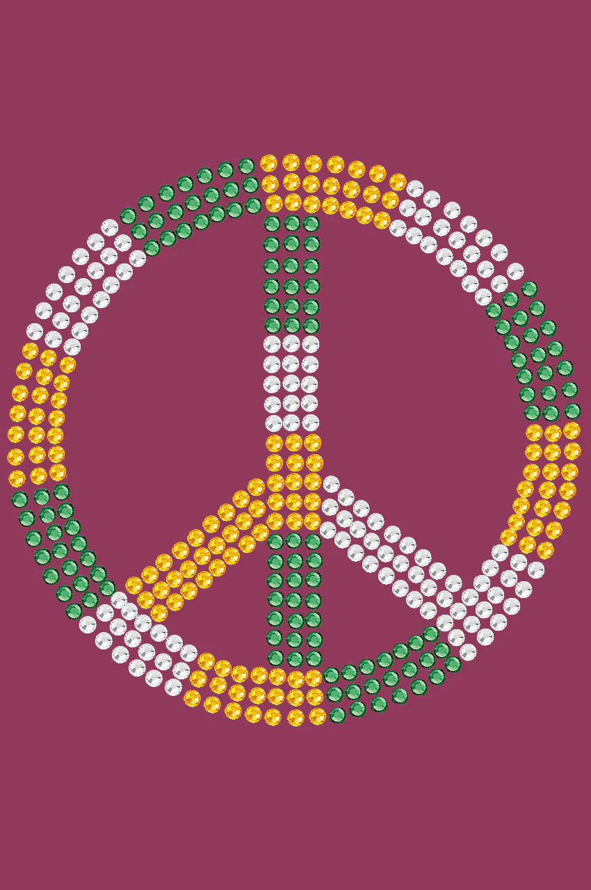 Peace Sign (Green, Gold, & Clear) - Bandanna - Image 16